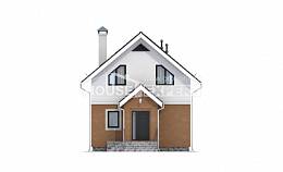 070-001-Л Проект двухэтажного дома мансардой, миниатюрный дом из теплоблока Атырау, House Expert