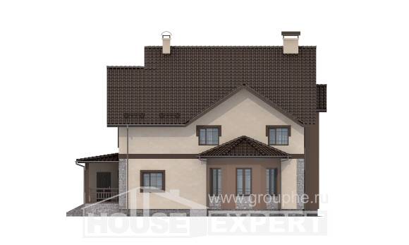 265-003-Л Проект двухэтажного дома, классический домик из керамзитобетонных блоков Актау, House Expert