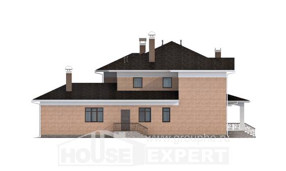 520-001-П Проект трехэтажного дома, классический загородный дом из газобетона Семей, House Expert
