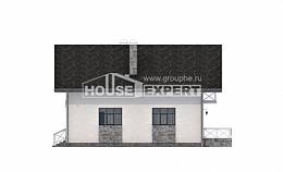 155-001-Л Проект двухэтажного дома с мансардой, гараж, классический коттедж из твинблока, Алма-Ата