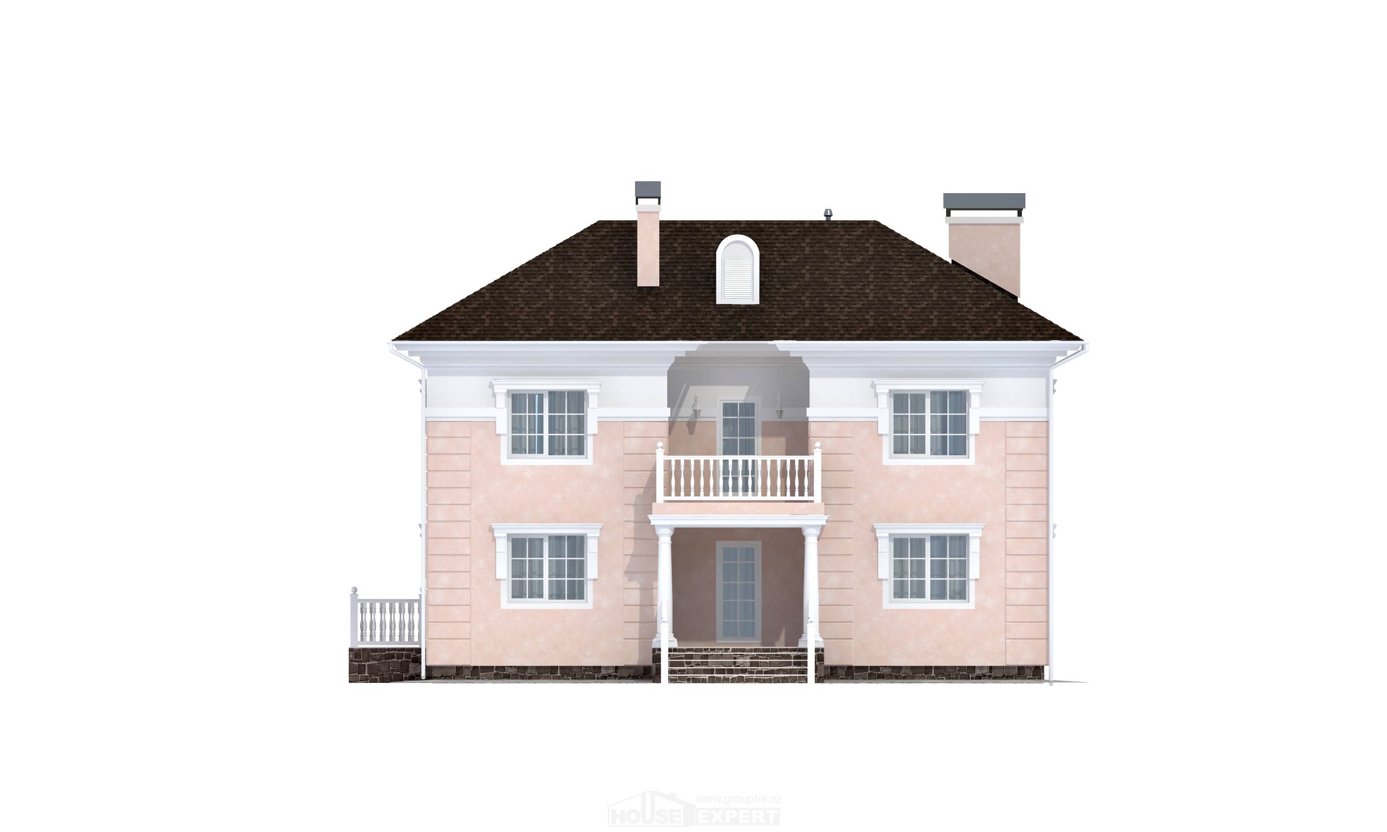 155-005-Л Проект двухэтажного дома, красивый домик из твинблока Рудный, House Expert