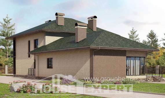 305-003-П Проект двухэтажного дома, огромный домик из газобетона Костанай, House Expert