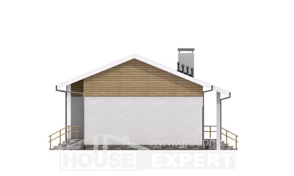 080-004-П Проект одноэтажного дома, недорогой загородный дом из поризованных блоков, House Expert