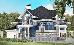 180-002-П Проект двухэтажного дома мансардой, гараж, простой коттедж из кирпича Туркестан, House Expert