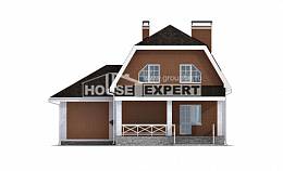 160-006-П Проект двухэтажного дома мансардой, гараж, классический домик из бризолита Семей, House Expert