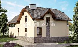 255-003-П Проект двухэтажного дома мансардой, гараж, просторный загородный дом из пеноблока, Талдыкорган