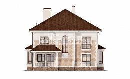 220-008-П Проект двухэтажного дома, красивый домик из кирпича Талдыкорган, House Expert
