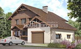 200-003-П Проект двухэтажного дома и гаражом, просторный дом из поризованных блоков Караганда, House Expert