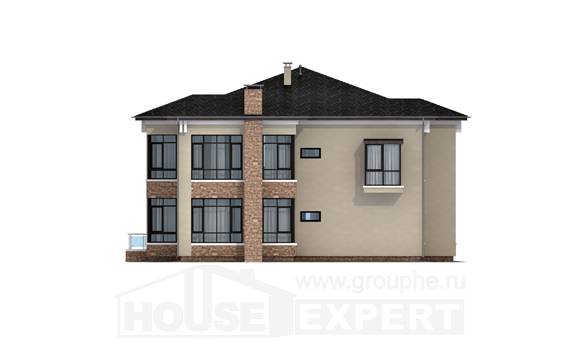 300-005-Л Проект двухэтажного дома, огромный загородный дом из кирпича Жанаозен, House Expert