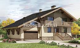 420-001-Л Проект трехэтажного дома с мансардой и гаражом, просторный загородный дом из кирпича, Караганда