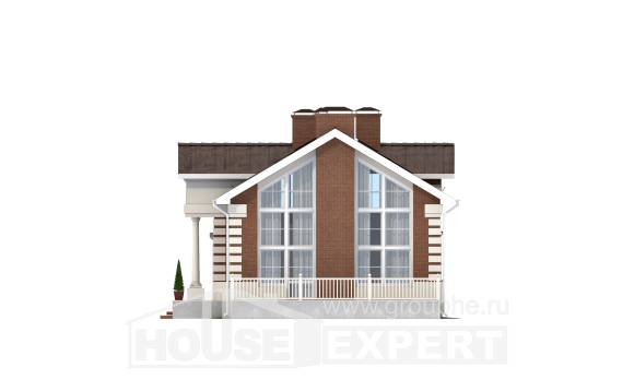 160-009-П Проект двухэтажного дома мансардный этаж, доступный дом из газосиликатных блоков Кокшетау, House Expert