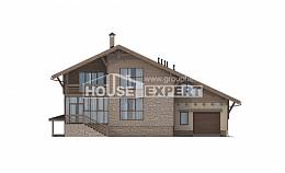 420-001-Л Проект трехэтажного дома мансардой и гаражом, просторный дом из кирпича Семей, House Expert