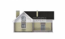 150-012-П Проект двухэтажного дома мансардой, недорогой домик из поризованных блоков Экибастуз, House Expert