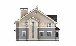 300-004-П Проект двухэтажного дома, красивый коттедж из теплоблока Алма-Ата, House Expert