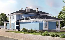 620-001-П Проект трехэтажного дома, гараж, просторный загородный дом из пеноблока Караганда, House Expert