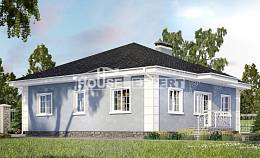 100-001-П Проект одноэтажного дома, экономичный домик из керамзитобетонных блоков Темиртау, House Expert