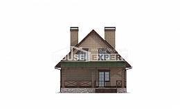 160-011-П Проект двухэтажного дома с мансардой, скромный домик из газосиликатных блоков, Тараз