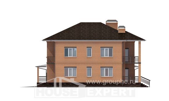 245-003-Л Проект двухэтажного дома, гараж, простой загородный дом из кирпича Шымкент, House Expert