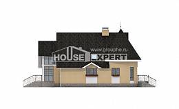250-001-Л Проект двухэтажного дома с мансардой и гаражом, средний загородный дом из газобетона Караганда, House Expert