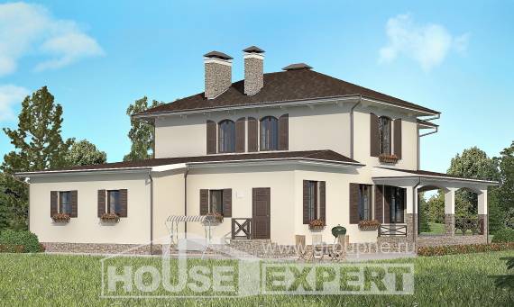 285-002-П Проект двухэтажного дома, гараж, современный дом из кирпича Атырау, House Expert