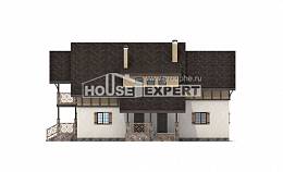 180-014-Л Проект двухэтажного дома с мансардным этажом, небольшой коттедж из газобетона Жанаозен, House Expert