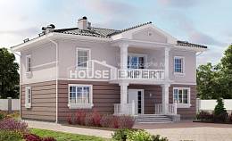 210-005-П Проект двухэтажного дома, уютный загородный дом из арболита, Талдыкорган