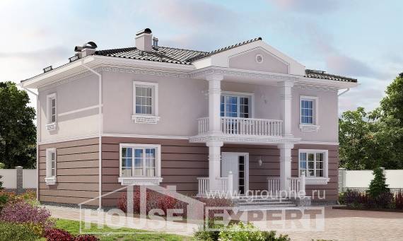 210-005-П Проект двухэтажного дома, современный домик из керамзитобетонных блоков, Нур-Султан