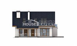 155-012-П Проект двухэтажного дома с мансардным этажом, недорогой дом из твинблока, Актау