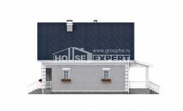 130-005-П Проект двухэтажного дома с мансардным этажом, классический загородный дом из бризолита, Алма-Ата