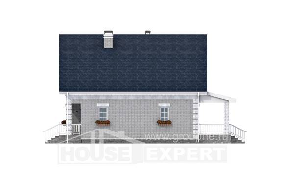 130-005-П Проект двухэтажного дома мансардой, красивый коттедж из арболита, Актобе