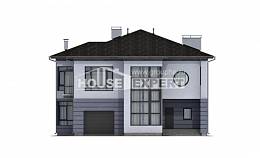 300-006-Л Проект двухэтажного дома, гараж, красивый домик из кирпича Экибастуз, House Expert