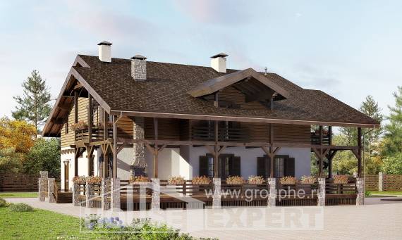 260-001-П Проект двухэтажного дома мансардой, классический коттедж из кирпича Талдыкорган, House Expert