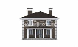 185-002-П Проект двухэтажного дома, скромный коттедж из арболита Атырау, House Expert