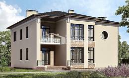 300-005-Л Проект двухэтажного дома, современный коттедж из кирпича Алма-Ата, House Expert