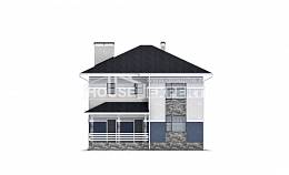 150-014-Л Проект двухэтажного дома, скромный коттедж из пеноблока Астана, House Expert