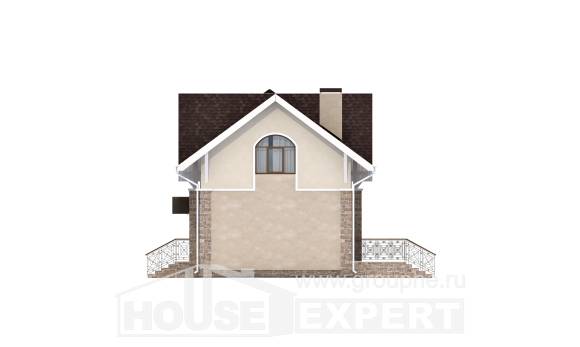 150-012-Л Проект двухэтажного дома мансардой, доступный загородный дом из газосиликатных блоков, Кокшетау