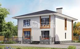 180-015-П Проект двухэтажного дома, красивый дом из блока Тараз, House Expert