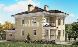 150-006-Л Проект двухэтажного дома, гараж, классический загородный дом из газосиликатных блоков Экибастуз, House Expert
