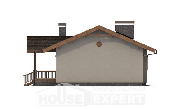 090-002-Л Проект одноэтажного дома, простой коттедж из кирпича, Караганда