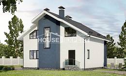 150-005-П Проект двухэтажного дома с мансардой, уютный загородный дом из пеноблока Кокшетау, House Expert