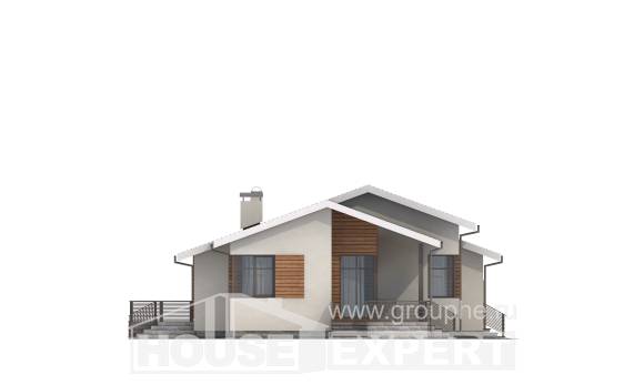 135-002-П Проект одноэтажного дома, гараж, современный дом из теплоблока, Семей