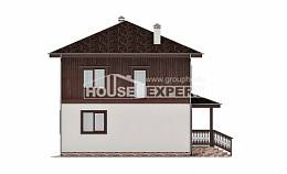100-006-Л Проект двухэтажного дома, красивый домик из газобетона, Шымкент