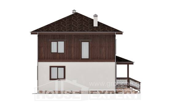 100-006-Л Проект двухэтажного дома, красивый домик из газобетона, Шымкент
