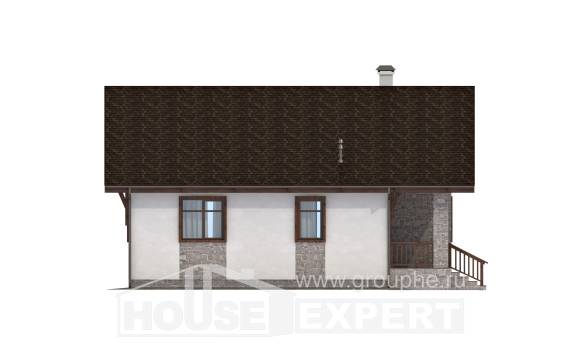 080-002-Л Проект одноэтажного дома, экономичный загородный дом из пеноблока, Караганда
