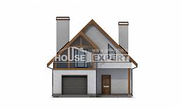 120-005-П Проект двухэтажного дома с мансардой, гараж, классический загородный дом из газосиликатных блоков Тараз, House Expert