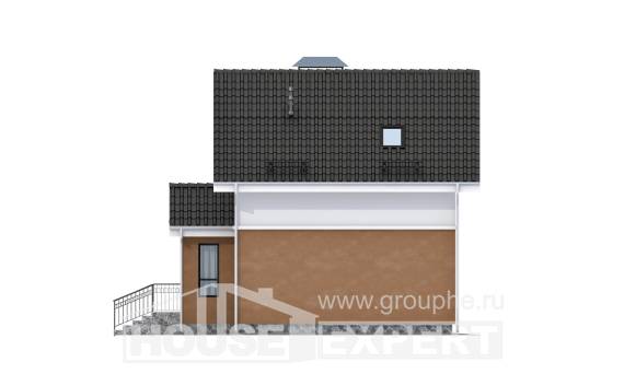 070-001-Л Проект двухэтажного дома с мансардой, бюджетный загородный дом из блока, House Expert