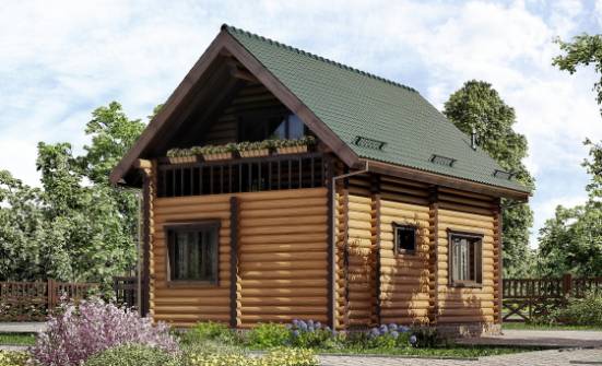 080-003-П Проект двухэтажного дома с мансардным этажом, современный домик из дерева Павлодар | Проекты домов от House Expert