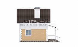 070-002-П Проект двухэтажного дома мансардой, крохотный загородный дом из газобетона, Уральск