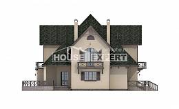 350-001-П Проект двухэтажного дома мансардный этаж и гаражом, уютный загородный дом из керамзитобетонных блоков Павлодар, House Expert