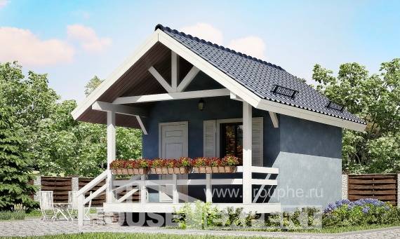 020-001-Л Проект одноэтажного дома с мансардой, дешевый загородный дом из дерева, Уральск